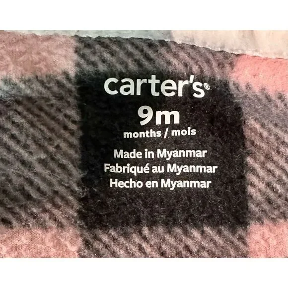 Baby Girl’s Plaid Hooded Fleece One-piece Romper, 9m - Picture 6 of 9